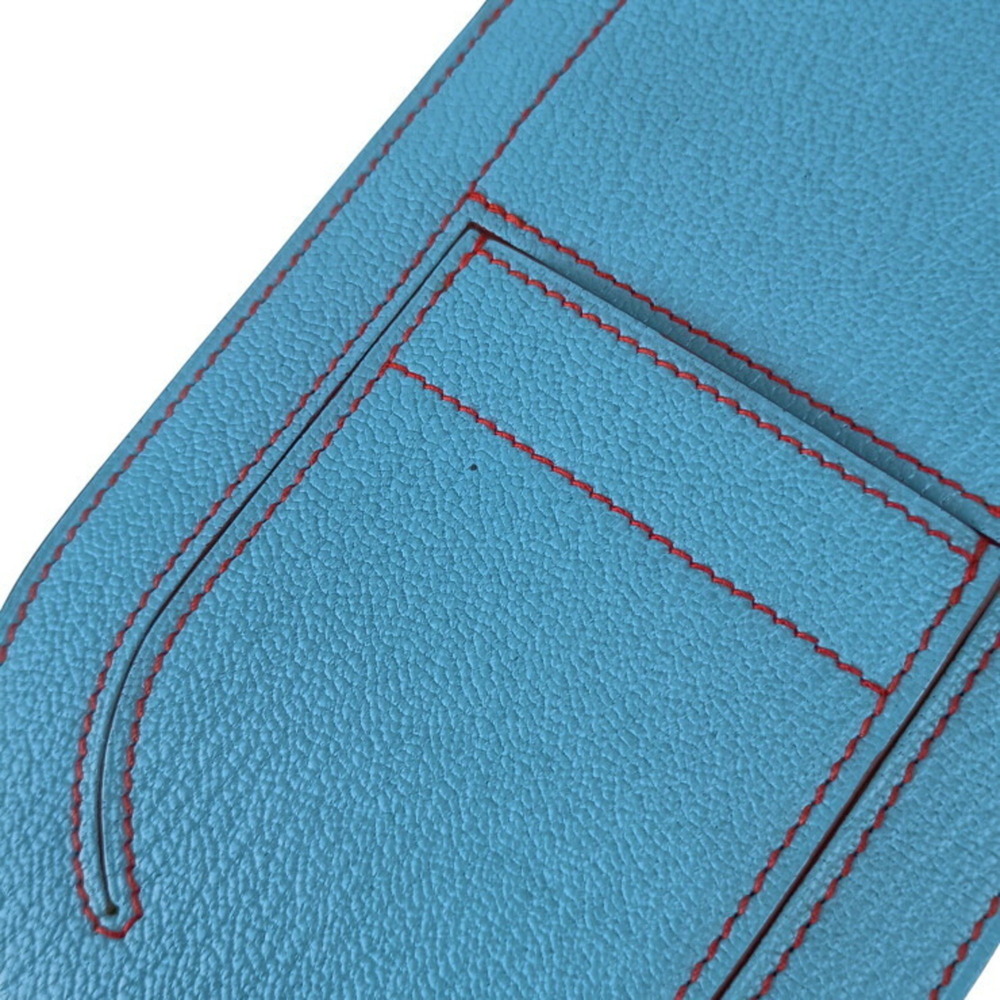 HERMES In the Loop To Go PM Smartphone Shoulder Bag 077704CA Celeste Chevre L... - Picture 4 of 8